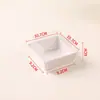 Caja de Empaque para Postres, Caja Personalizada para Repostería, Carne Deshebrada para Sándwich, Caja de Plástico y Papel Beckham Snow Mei Niang, Caja Transparente para Pastel de Mousse