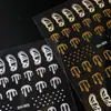Pegatinas Transfronterizas para Uñas Nuevas Ins Brillo Oro y Plata Gotas de Sangre Corte Líquido Mariposa Halloween Pegatinas Adhesivas para Uñas