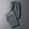 Pantalones de Hielo Cruzados para Hombre, Verano Delgados de Pierna Recta Sueltos Elásticos Deportivos de Moda Tendencia Elegantes Versátiles Casuales