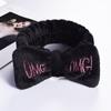 Diadema para Lavado Facial de Venta Caliente, Paquete de Cabello para Mujeres, Diadema de Felpa Linda de Invierno con Lazo, Diadema de Confinamiento, Transfronterizo Europeo y Americano