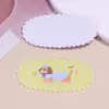 Encaje Lindo Oval Estampado de Cachorro Parche Acrílico DIY Pinza Lateral Imán de Refrigerador Funda de Teléfono Celular Flor para Zapatos Accesorios