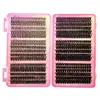 36 Pares de Extensiones de Pestañas Postizas de Comercio Exterior 9-16 mm Segmentadas de Racimo Único Pestañas Gruesas Venta al por Mayor Transfronterizo