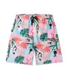 Calças de Praia Masculinas Estilo Casual Solto Havaiano Litoral Roupa Externa Coqueiro Palmeira Shorts para Meninos Atacado