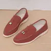 Mocasines Planos Casuales Perezosos Transfronterizos Europeos y Americanos Estilo Británico con Borla Otoño Gamuza Frijol Al Por Mayor Tallas Grandes