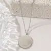 Ventas Calientes Transfronterizas Grabado de Fuente Creativa Joyería Personalizada de Acero de Titanio Collar con Colgante de Acero Inoxidable Accesorios para Mujer que No se Desvanecen