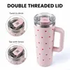 Taza de café inclinada de 25 ml, taza aislada para niñas, alto valor estético, taza de café de gran capacidad, vaso para hielo para coche, vaso con pajilla de doble uso