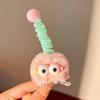 Presilha de Cabelo de Pelúcia de Monstrinho Engraçado para Meninas Presilha de Cabelo Fofa com Torção Bastão Popular Franja Bico de Pato Pequeno Clipe Acessório de Cabeça