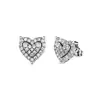 Pendientes de Corazón Doble Capa Hip-Hop Europeos y Americanos Transfronterizos de Amazon Circonita Pendientes de Aguja Recta 925 Pendientes Personalizados para Mujer
