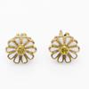Aretes de Moda para Mujer Estilo Bosque ins Estilo Fresco Margarita Pequeña Aguja de Oro de 14K Joyería de Flor Sencilla y de Moda Regalo de Tanabata