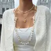 Collar cruzado europeo y americano multicapa ajustable en forma de Y, cadena larga de borla vintage de nicho para la clavícula, joyería de comercio exterior