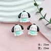 Ángel de dibujos animados perro blanco Sanrio resina accesorios para joyería diy material de parche para carcasa de teléfono móvil pegamento cremoso venta al por mayor