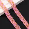 Respaldo Adhesivo Termofusible de Doble Cara, Pedrería Dorada con Base Puntiaguda, Cuentas de Arroz de Colores y Tiras de Diamantes, Correa de Diamantes de 1.5 cm de Ancho, Pegatinas para Bolsas de Zapatos