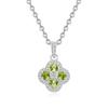 Collar con colgante de trébol de cuatro hojas de piedra natural, de lujo, ligero y elegante, de plata de ley S925, con exquisita cadena de clavícula de pétalos de alto valor.
