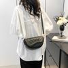 Bolso tipo Silla Bordado Rombo para Mujer 2024 Nuevo de Moda Elegante Bolso de Hombro Simple Casual Texturizado Bolso Cruzado