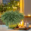 Venda Quente Transfronteiriça Pinheiro de Norfolk Folhas de Pinheiro Artificiais de Borracha Macia Planta Verde Galhos de Pinheiro Falsos para Decoração de Casa de Natal