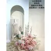Flor de Casamento Criativa Flor Rosa de Casamento Fileira de Flores Arranjo de Flores de Chão Salão de Casamento Decoração de Arte Floral Pronta