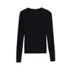 Atacado de Roupas Femininas Transfronteiriças Estilo Europeu e Americano Gola Semi-Aberta Manga Longa Malha Primavera Nova Slim Fit Camada Base Top