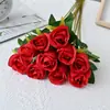 Flor artificial rosa casamento casamento caminho guia arranjo de flores decoração de casa decoração flor de seda única fotografia buquê de flores artificiais