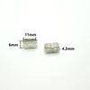 Cordón de 5 mm con hebilla ajustable de 8 palabras, disponible en plata, de metal, para teléfono móvil, accesorios para prendas de vestir.