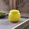 Mini Pote de Cerâmica para Chá, Pote Selado de Pó de Gesso, Pote para Armazenamento de Chá de Flores, Garrafa Pequena de Porcelana, Caixa de Chá Portátil