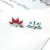 Pendientes de Titanio F-136 Aleación de Titanio Circonia Flor de Loto G23 Titanio Rosca Interna Circonia Labret Piercing Joyería Cabeza