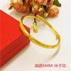 Pulseira feminina da moda ouro areia do Vietnã que não desbota por muito tempo, pulseira push-pull de moeda europeia banhada a ouro cobre, atacado de joias