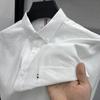 Camisa de Algodón Puro para Hombre, Estilo Verano 2026, Casual de Negocios, Para Hombre de Mediana Edad, Manga Corta, Cuello, Cómoda y Transpirable