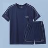 Ropa deportiva de secado rápido para hombre, de seda helada, para otoño e invierno, de manga corta, para correr por la mañana, con plumas, para entrenamiento de baloncesto