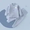 Conjunto de ropa interior térmica acolchada para bebé de grado A, conjunto engrosado de algodón puro para otoño e invierno, conjunto separado de cintura alta