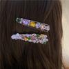 Diseño coreano sentido de la luz lujo completo diamante diamante de color circón pinza lateral pelo suelto pinza de pico de pato temperamento simple retro niña accesorios para el cabello