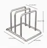 Estante Integrado de Acero Inoxidable para Tabla de Cortar Transfronterizo Estante para Tapas de Ollas Doméstico Estante de Almacenamiento para Tabla de Cortar de Cocina Tablero Pegajoso de Almacenamiento Estante para Tabla de Cortar