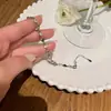 Pulseira Zircônia Doce Fresca Amor Meninas ins Simples Design de Nicho Estudante Coração Vazado Pulseira Versátil Presente