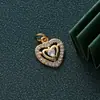 Nuevo Estilo Incrustado Full Diamante Color Cobre Chapado Conservación de Color Colgante DIY Colgante para Pulsera Accesorios en Forma de Luna Estrella Corazón Listos para la Venta