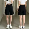 Shorts de Algodão Tencel Cintura Alta Estilo Coreano para Ir ao Trabalho Feminino Verão 2026 Novo Solto Emagrecimento Roupa Urbana Calça de Cinco Pontos Tendência