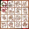 Plantilla de Pintura Hueca Floral de Amazon para Niños, Plantilla DIY para Pared, Lienzo de Decoración, Plantilla de Dibujo