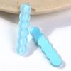 Diadema geométrica ovalada con tira de onda semipermeable y brillo brillante para mujer, pasador, parche de resina, accesorios para joyería DIY, venta al por mayor