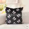 Funda de Almohada de Peluche con Lazo del Fabricante, Cojín Lumbar Bordado en Toalla, Funda de Cojín para Cabecera, Funda de Almohada para Sofá de Sala de Estar, Cojín Decorativo Estilo Americano