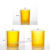 Vaso para vela de color al por mayor mate contenedor de vidrio para vela de aromaterapia vaso esmerilado vacío diy recipiente para vela con tapa de madera