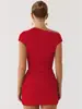 2026 Moda Europea y Americana Transfronteriza para Mujer Falda Corta de Cadera de Alto Nivel Ajustada Versátil Plisada Vestido sin Mangas de Hombros Descubiertos