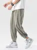 Pantalones jogger holgados de moda para hombre estilo japonés transfronterizo, verano 2026, pantalones anchos estilo Hong Kong, pantalones largos de moda para hombre, pantalones casuales