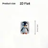 Capa protetora de pinguim fofo 2D, anti-quebra, protetor de cabo de dados de telefone Tipo-C, bonito e durável