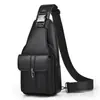Bolso de Pecho para Hombre de Nuevo Estilo Transfronterizo, Moderno y Casual, Bolso Cruzado Multifuncional de un Solo Hombro, Bolso de Pecho Cruzado para Hombre de PU