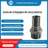 Conector de Tubo de Silicone Macho Rosca g Aço Inoxidável Rosca Macho Npt Crimpagem Hexagonal Resistente à Corrosão