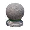Bolardo Redondo de Mármol Brillante Rojo Claro, Barrera de Piedra para Carretera 60cm Bola Bloqueadora de Coches, Bola de Piedra para Bloqueo de Carretera