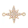 Novo Pingente de Colar Pulseira Pingente Estrela Dupla Pendurada Pontos Diamante Fabricante Atacado Joias Criativas Acessórios DIY