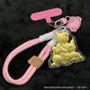 Llavero de Gato Hello Kitty Lindo Colgante Kt Cadena de Teléfono Móvil de Oro Puro Colgante para Bolsa de Lista Dorada Coche