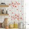 BR3555C Nuevas Pegatinas Autoadhesivas Creativas Flor de Durazno Rosa Decorativas para Refrigerador, Gabinete de Cocina, Baño, Inodoro