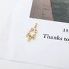 Pendientes de aleación rectangulares huecos con forma de flor pequeña con cara geométrica irregular simple de Corea del Sur, hechos a mano