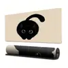 Gato Preto e Branco Mouse Pad Grande Desenho Animado Fofo Borracha Antiderrapante Mouse Pad Extra Grande Tapete de Mesa Design Personalizado