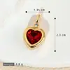 Colgante individual se puede abrir y cerrar joyería de diamante de color amor colgante de collar de circonita de color en forma de corazón LOVE accesorios de colgante único colgante